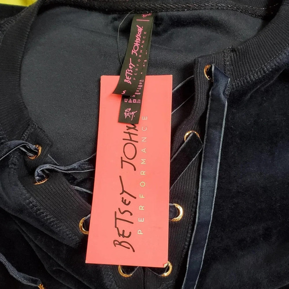 BETSEY JOHNSON | Performance Blue Velour Laceup Small - Picture 8 of 9